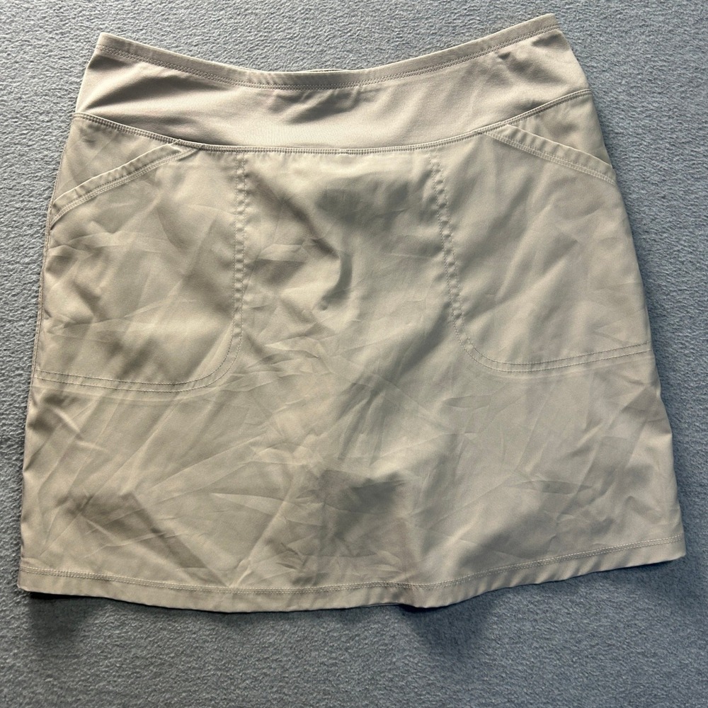 Cypress Club Skort Golf Womens Medium Khaki Travel Casual Outdoor Stretch Skirt